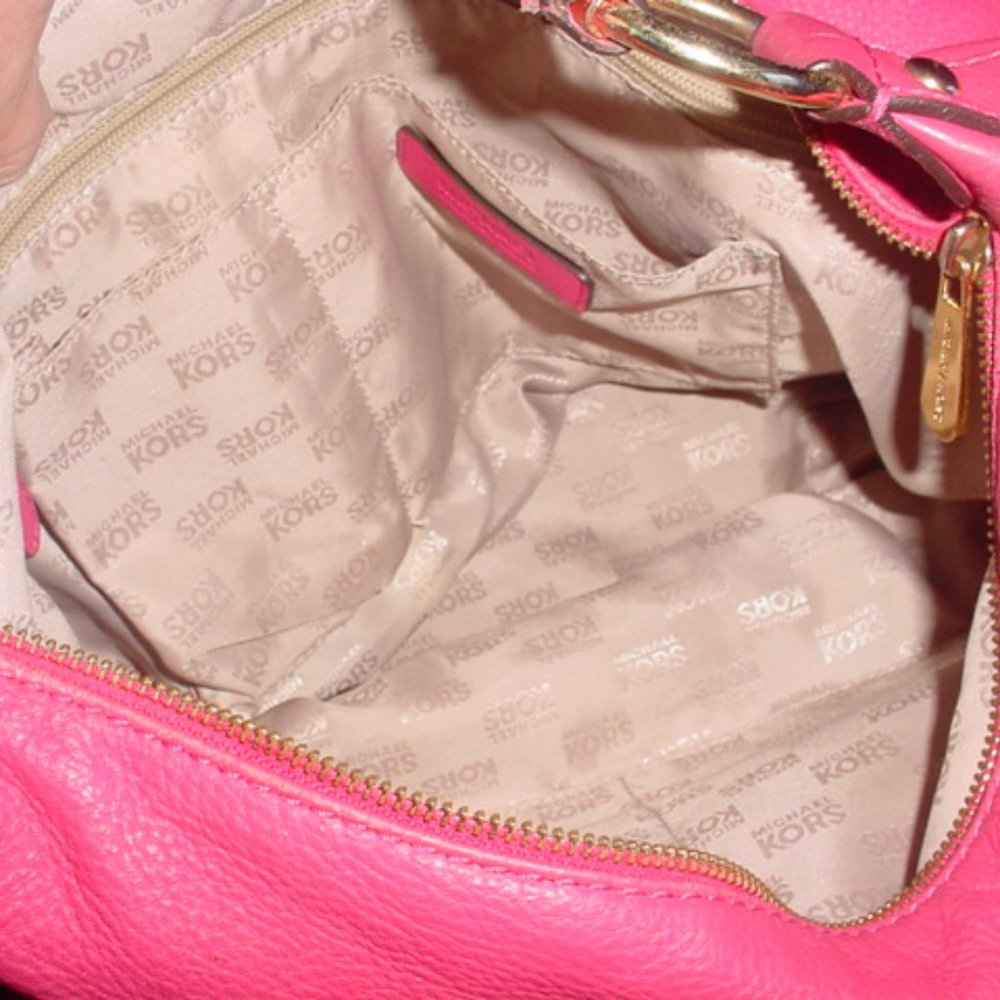MICHEAL KORS Pink & Gold Hobo Shoulder Bag - Picture 10 of 12